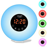 Adler AD 1916 Wake Up Light Wecker mit Sonnenaufgangssimulation, FM Radio, Farbbeleuchtung