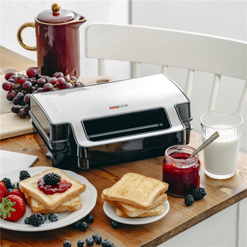Camry CR 3074 Sandwich maker 2 in 1 Silber Sandwichmaker und Kontaktgrill
