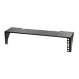 LogiLink 19" Rackhalterung – Untertisch- oder Wandmontage, 2HE, Schwarz