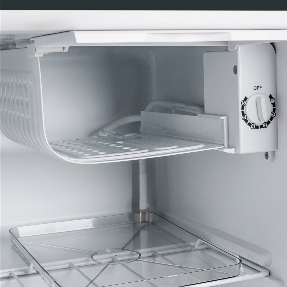 Adler AD 8096b Mini Kühlschrank 45L Metalltür Abtausystem 6 stufige Kühlregelung, für Getränke, Büro, Hotel, Gästezimmer und Ferienwohnung Schwarz
