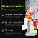 Adler AD 4815 LG elektrischer Gemüseschneider – 5 Aufsätze, kompakt & leistungsstark