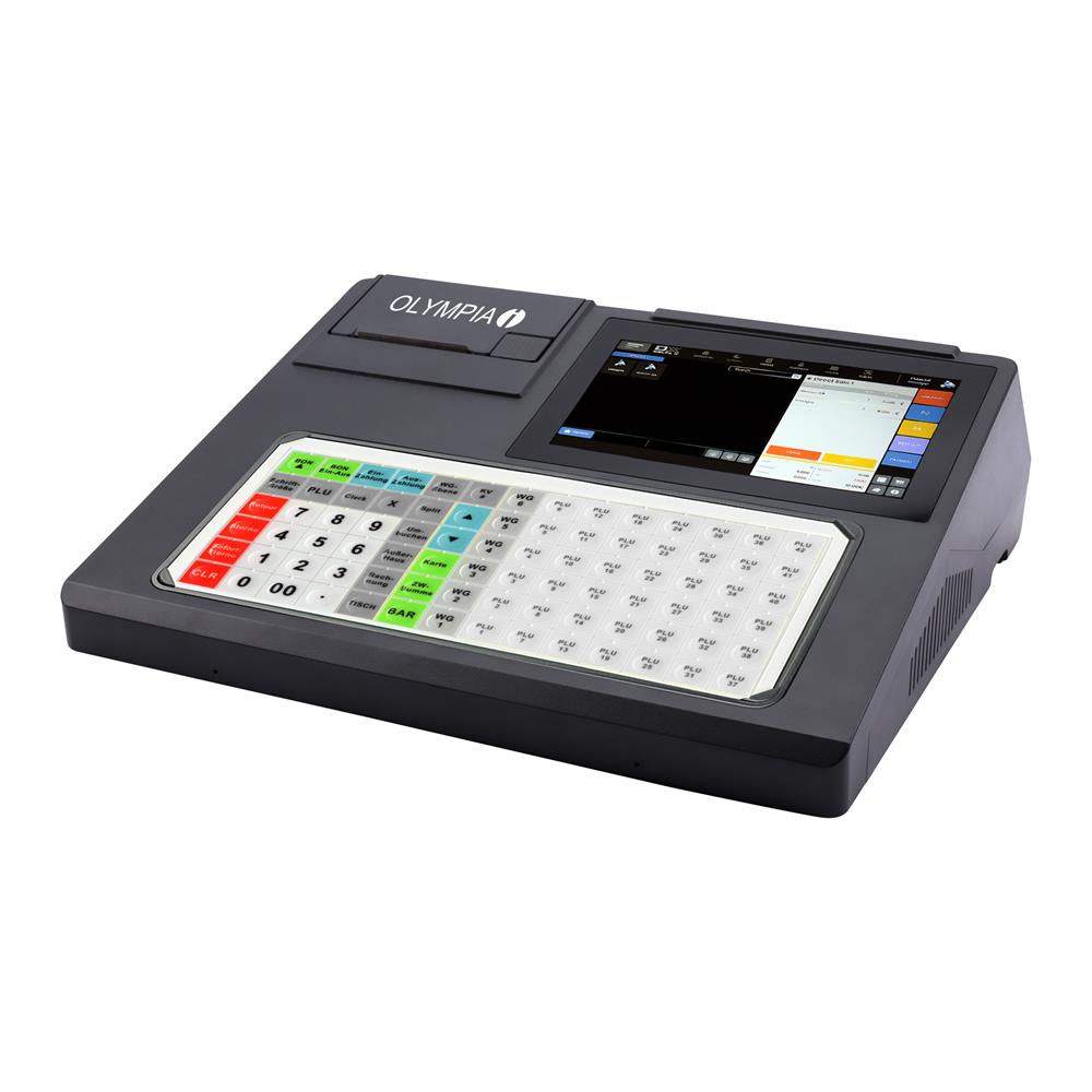 Olympia Registrierkasse K200 PLUS Kassensystem mit Touchdisplay Schwarz