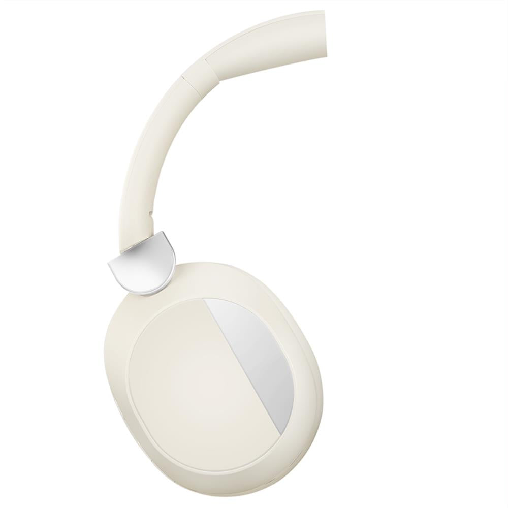 LogiLink Bluetooth 6.0 Sound Wave-Headset mit ANC, 15h Akku, Creme/Silber