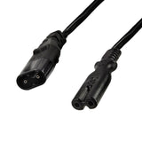 LogiLink Stromkabel Verlängerung Kaltgeräte 2 m Schwarz