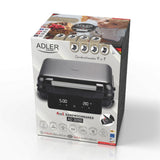 Adler AD 3096 4-in-1 Sandwichmaker, Sandwichtoaster mit Wechselplatten, Waffeleisen, Kontaktgrill, LED-Touchdisplay, Timer, Temperaturregelung, Antihaftbeschichtung, Schwarz/Silber