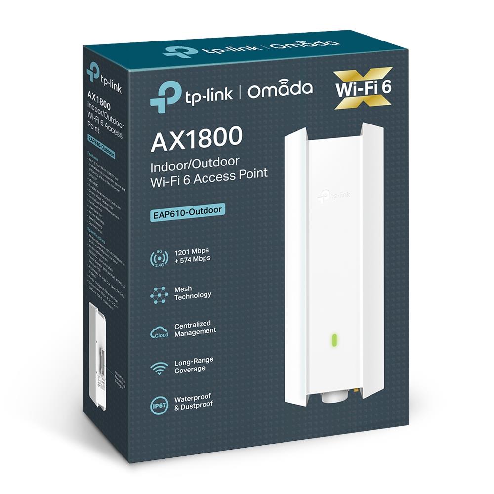 TP-Link EAP610-Outdoor AX1800 WiFi 6 Accesspoint für Indoor/Outdoor, Dual-Band bis 1,8Gbits