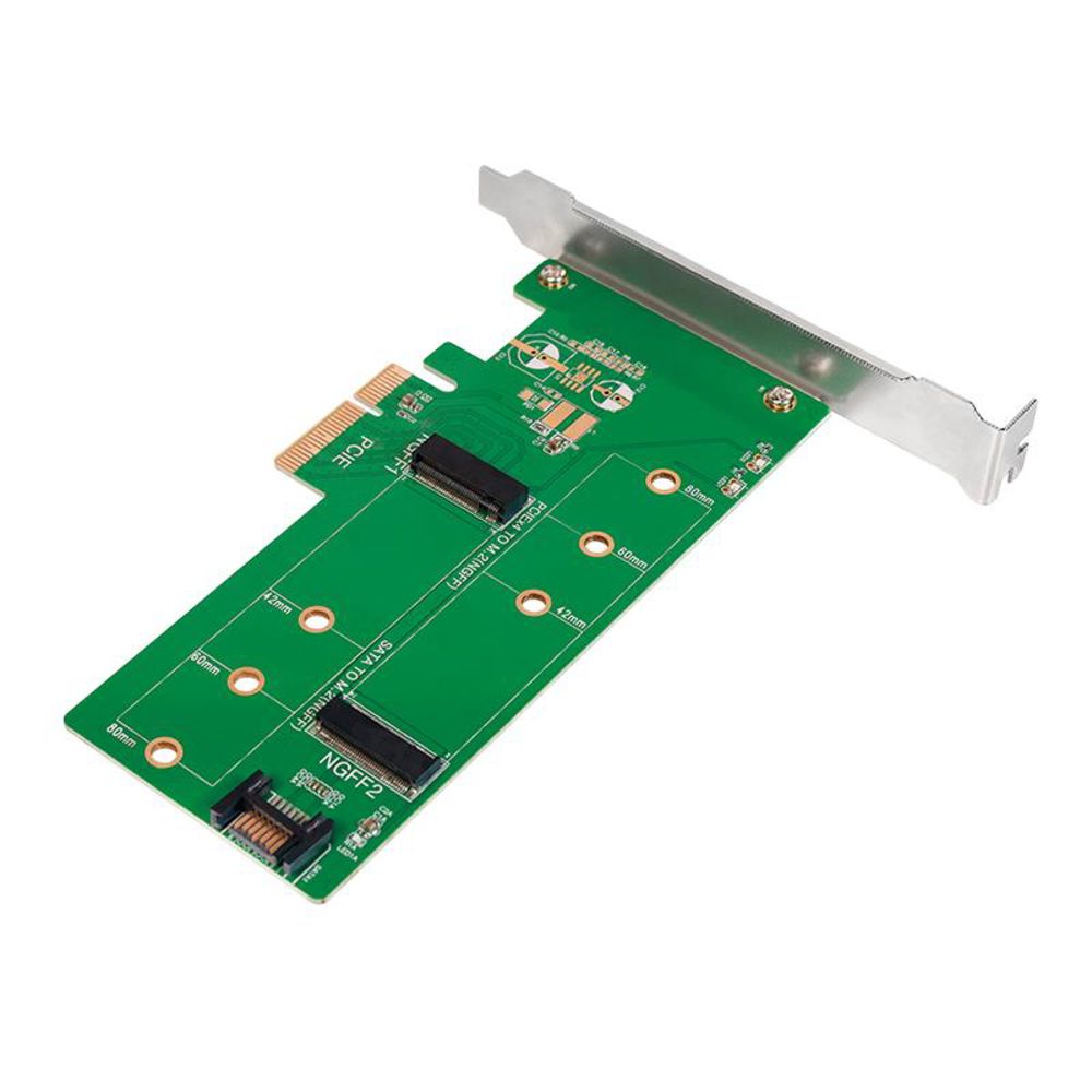 LogiLink Dual M.2 PCIe Adapter für SATA und PCIe SATA SSD