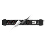 LogiLink 5-fach Steckdosenleiste mit LCD-Display für Energieverbrauch & CO₂-Emission