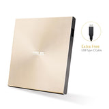 ASUS ZenDrive U9M USB-C externer Ultra SLIM DVD Brenner USB 2.0 in Gold