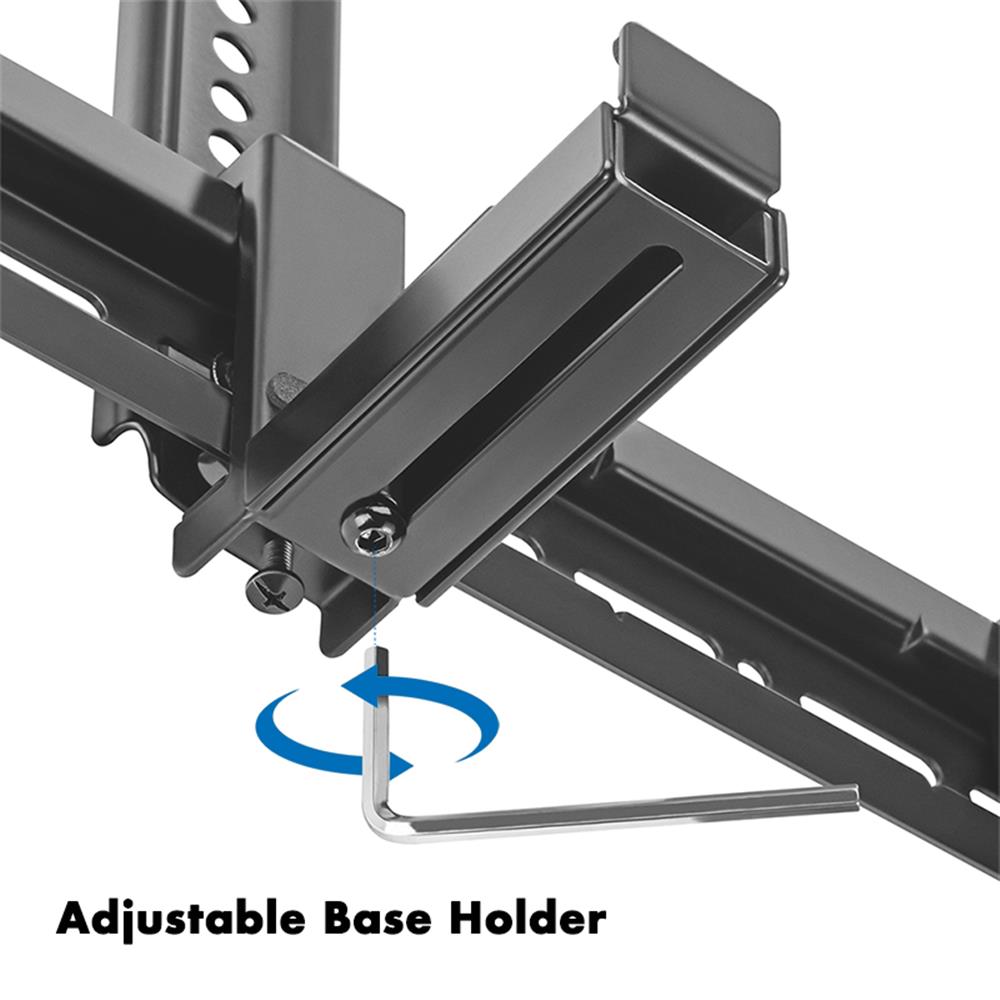 LogiLink Universelle Soundbar-Halterung, 86–155 mm Tiefe, bis 15 kg, Schwarz