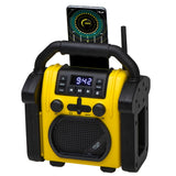 Adler AD 1911 Baustellenradio mit Bluetooth AUX wasserdicht gelb schwarz