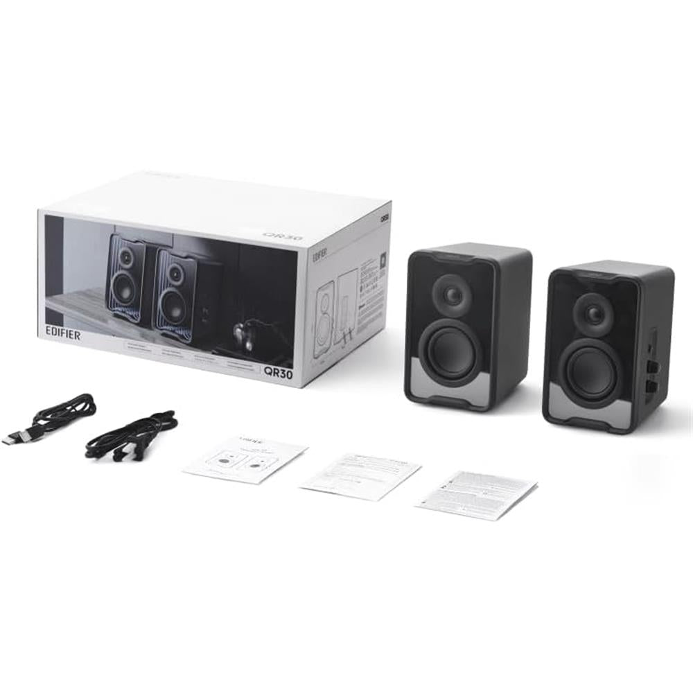 Edifier QR30 Schwarz – Aktiver 30W Desktop-Lautsprecher mit Bluetooth 5.4 & RGB