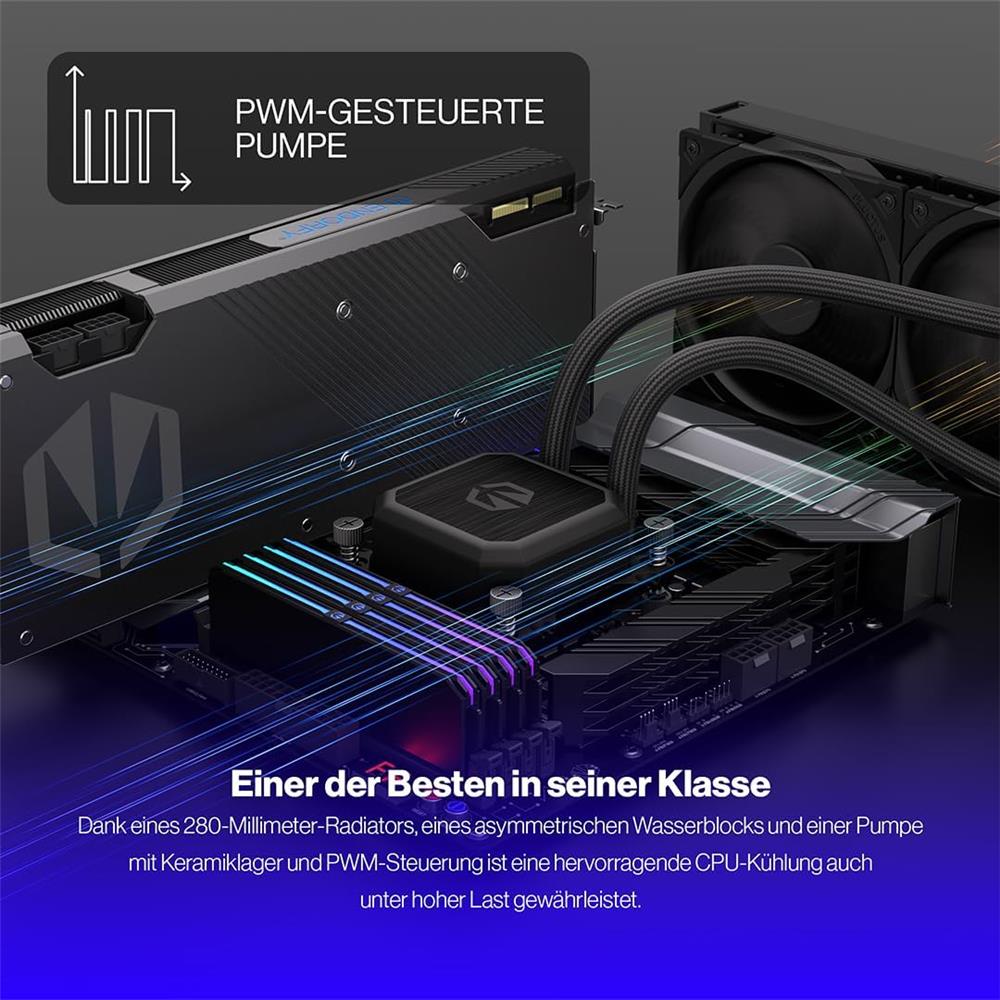 ENDORFY Navis F280 AiO-Wasserkühlung, 280mm Radiator, PWM-Pumpe | EY3B002