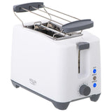 Adler AD 3216 Toaster in Weiß, mit Brötchenaufsatz, Auftaufunktion und Abschaltautomatik