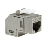 LogiLink Keystone Kupplung Cat.6A, 2x RJ45 STP, 90° gewinkelt, Metallgehäuse