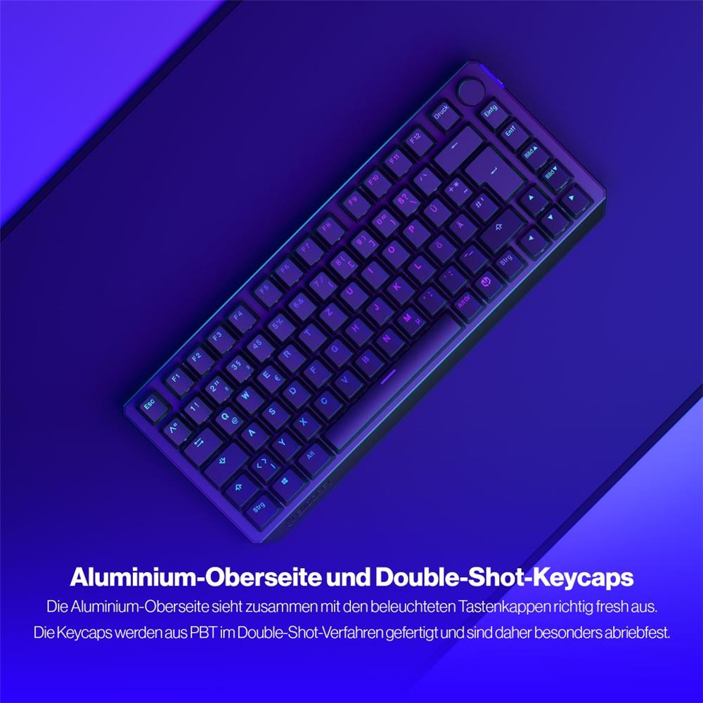ENDORFY Thock 75 Prozent Wireless Tastatur DE Layout Kailh Box Red Schwarz