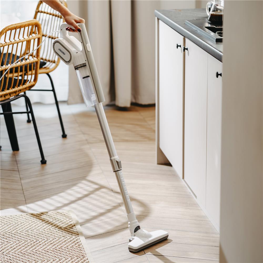 Mesko MS 7058 Stabstaubsauger für Hartböden Handstaubsauger mit Kabel weiß