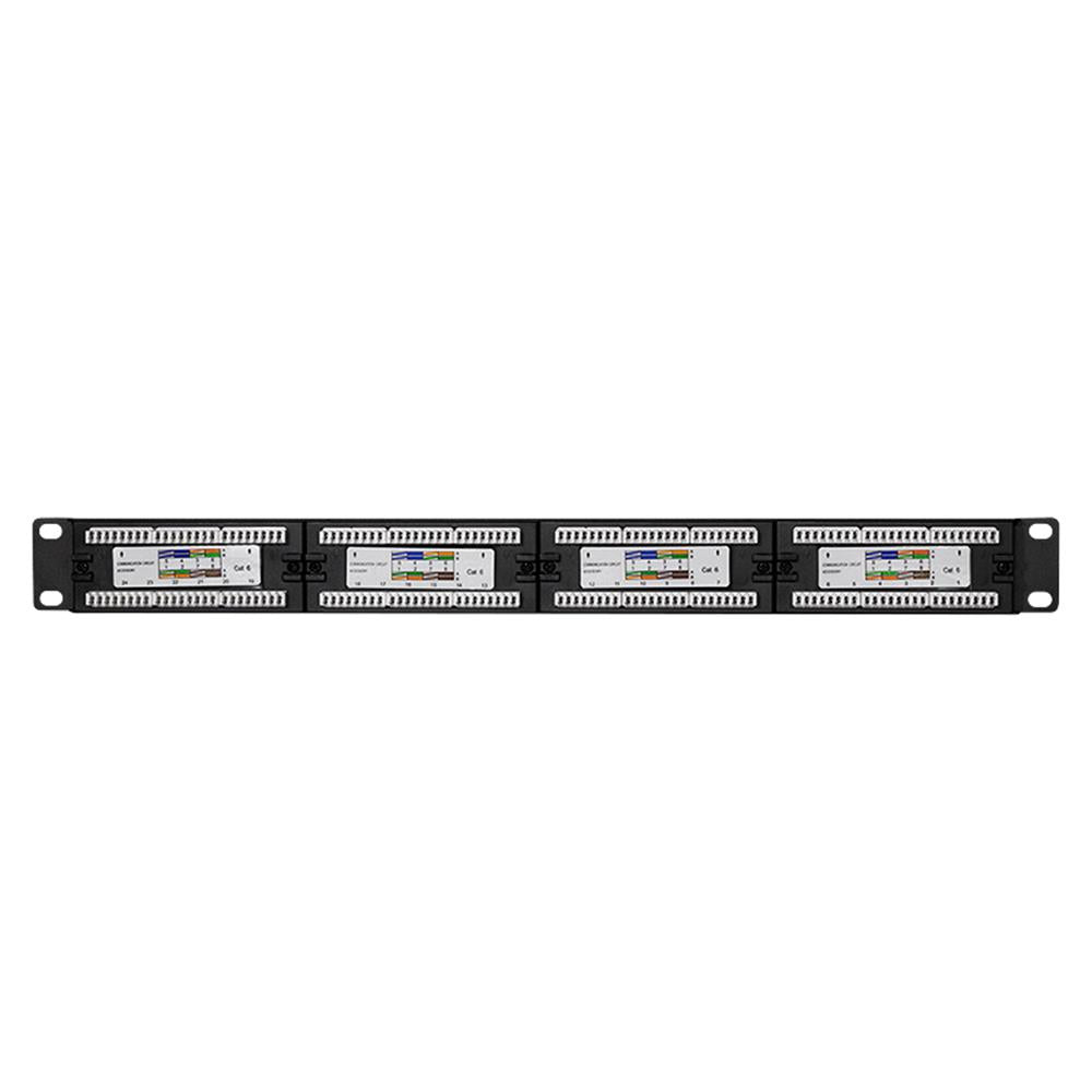 LogiLink Cat.6 Patchpanel 24-Port UTP, 180° Anschluss, EconLine