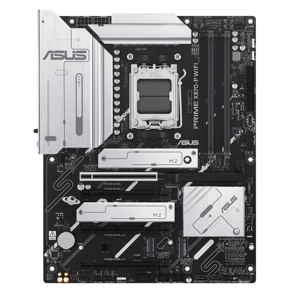 ASUS PRIME X870-P WIFI Mainboard AM5 ATX DDR5 PCIe 5.0 WiFi 7 USB-C 40Gbps