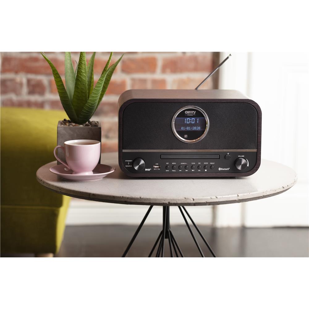 Camry CR 1182 Retro Radio Küchenradio mit Bluetooth 5.0 FM DAB Braun