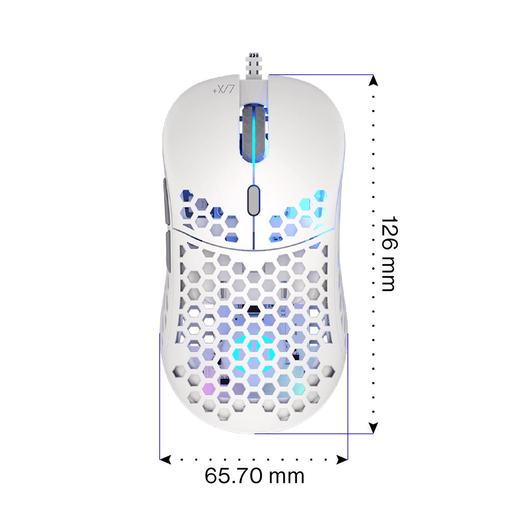 ENDORFY LIX Plus, Ultraleichte Gaming-Maus (59 g), 19000 DPI, Weiß | EY6A003