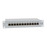 LogiLink Patchpanel 10" Einbau Kat.6A STP 12 Ports grau