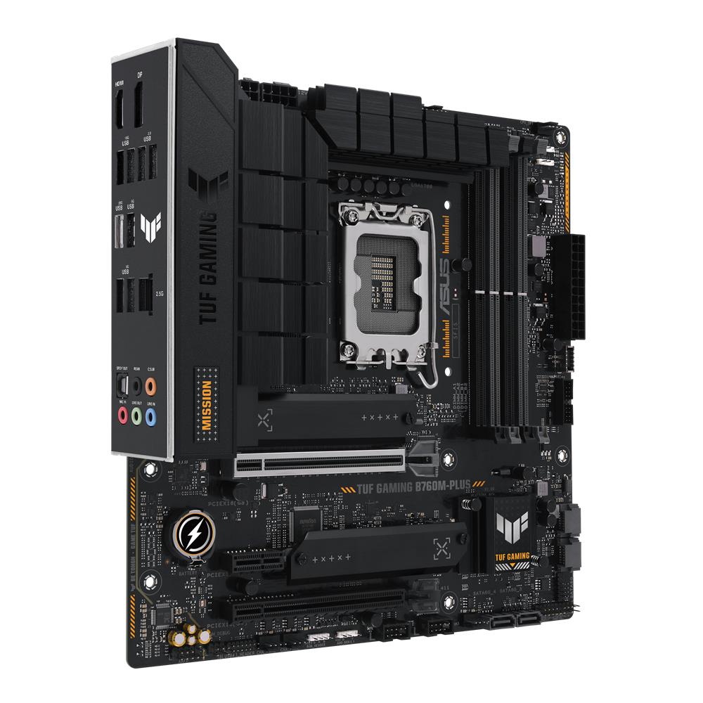 ASUS TUF GAMING B760M-PLUS Mainboard Sockel Intel LGA 1700 (Intel B760, mATX, DDR5, PCIe 5.0, M.2)