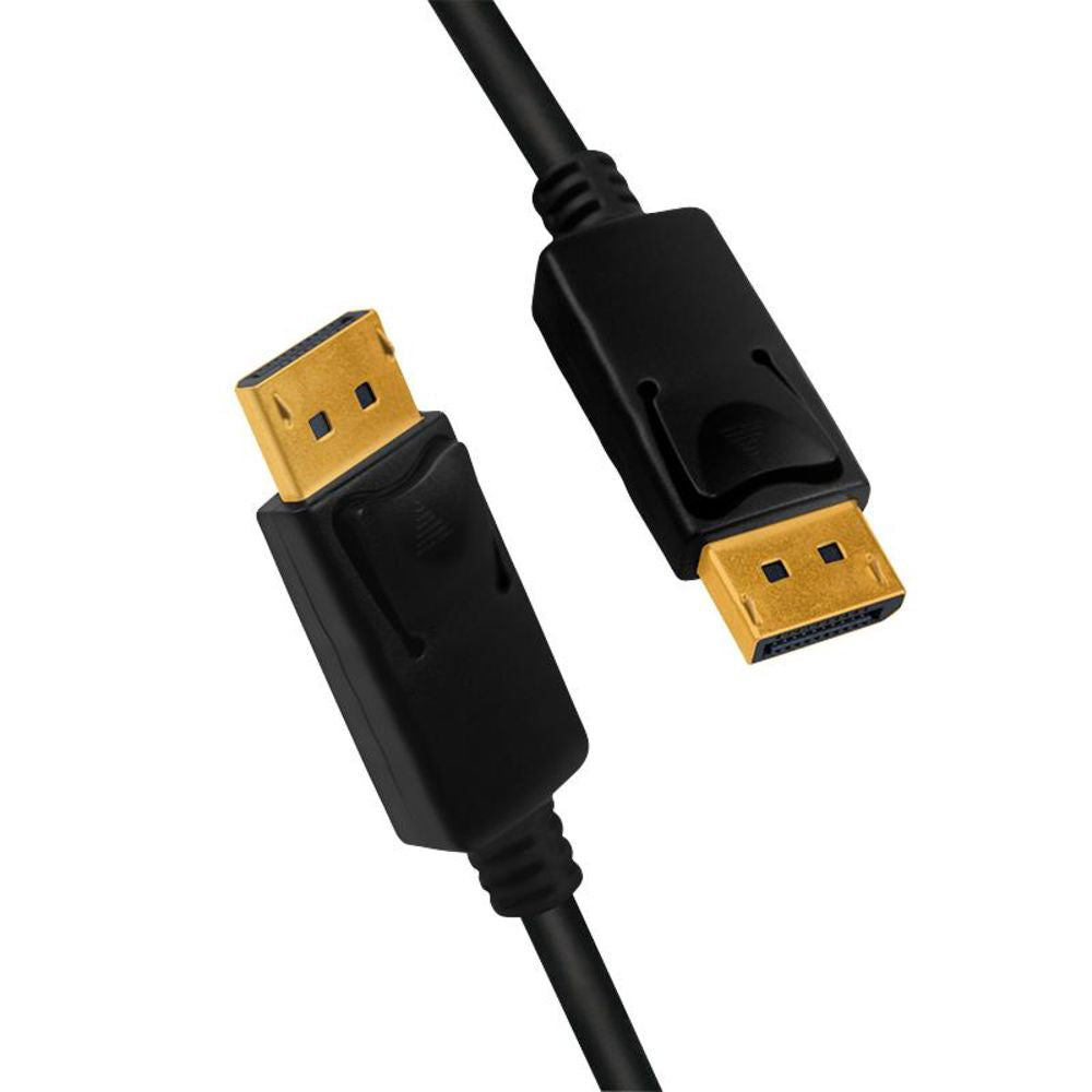 LogiLink DisplayPort Kabel male-male 4K/120Hz + 8K/60Hz Audio Video vergoldete Stecker schwarz 2m