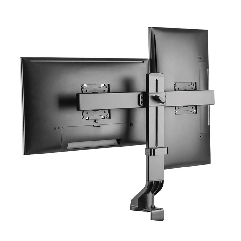 LogiLink Monitorhalterung 2-fach, 17–27", Aluminium, Curved Screens