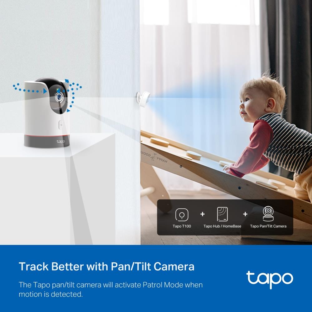 TP-Link Tapo T100 Smarter Bewegungssensor mit Zeitplan 120Grad Blickwinkel batteriebetrieben