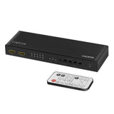 LogiLink HDMI-Switch, 4x2-Port, Matrix, 4K/60 Hz, HDR, ARC, Scaler, RC