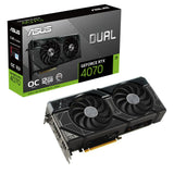 ASUS Dual GeForce RTX 4070 OC Edition 12GB GDDR6X Gaming Grafikkarte (NVIDIA GeForce RTX4070 DLSS3, PCIe 4.0, 1x HMDI 2.1, 3x DisplayPort 1.4a)