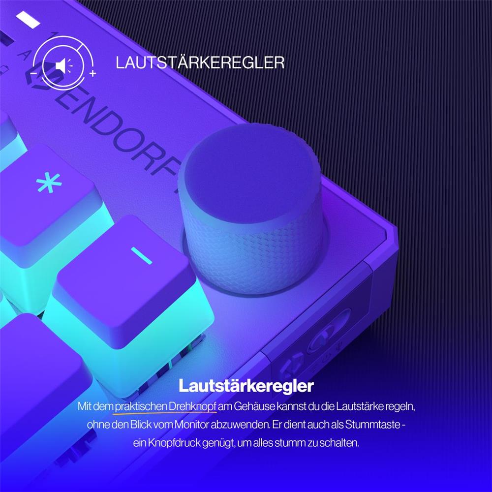 ENDORFY Thock Wireless Onyx White Tastatur mit Kailh Box Red US Layout ARGB