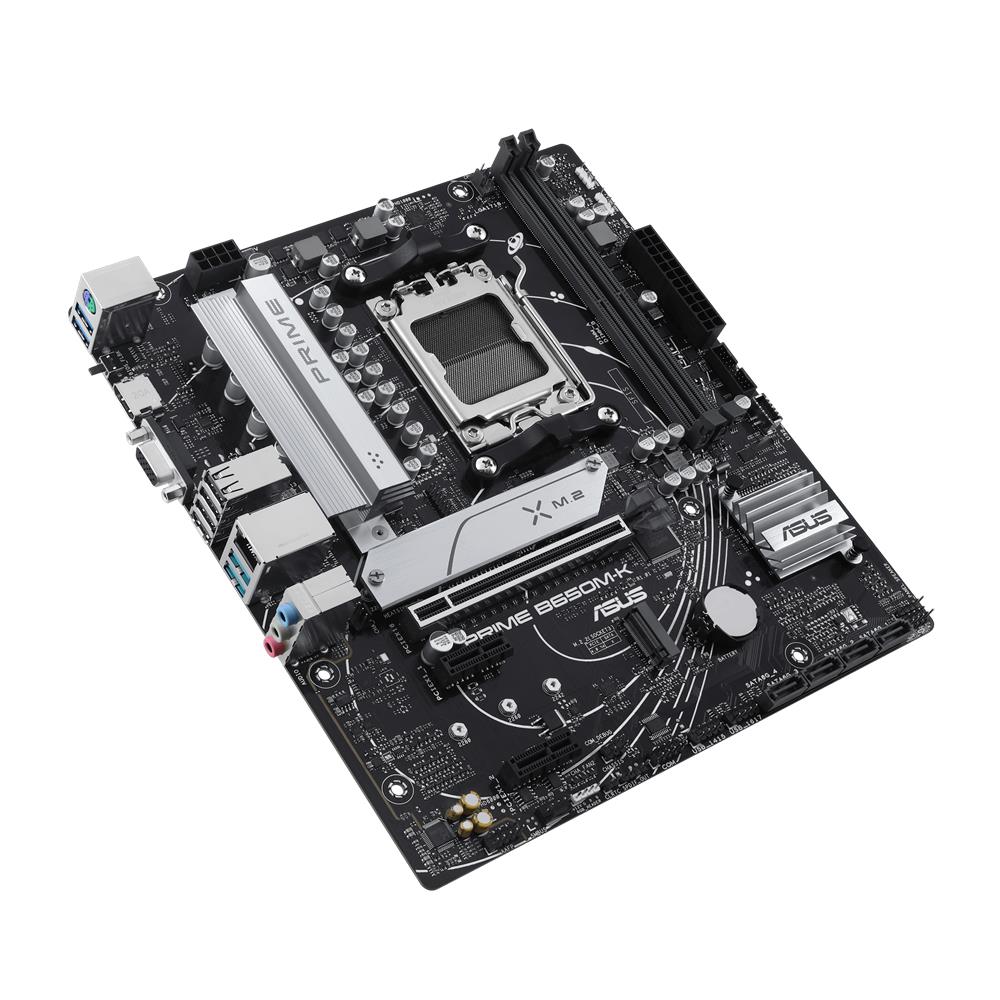 ASUS Prime B650M-K Mainboard Sockel AMD AM5 (Ryzen 7000, micro-ATX, DDR5, PCIe 5.0, BIOS Flashback)