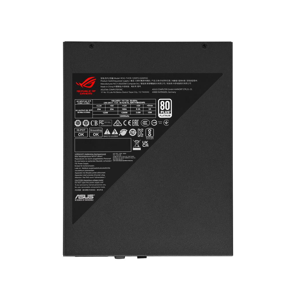 ASUS ROG Thor 1200W Platinum II Netzteil (Aura Sync, OLED Display, 0dB-Kühlung, PCIe 5.0 Ready)