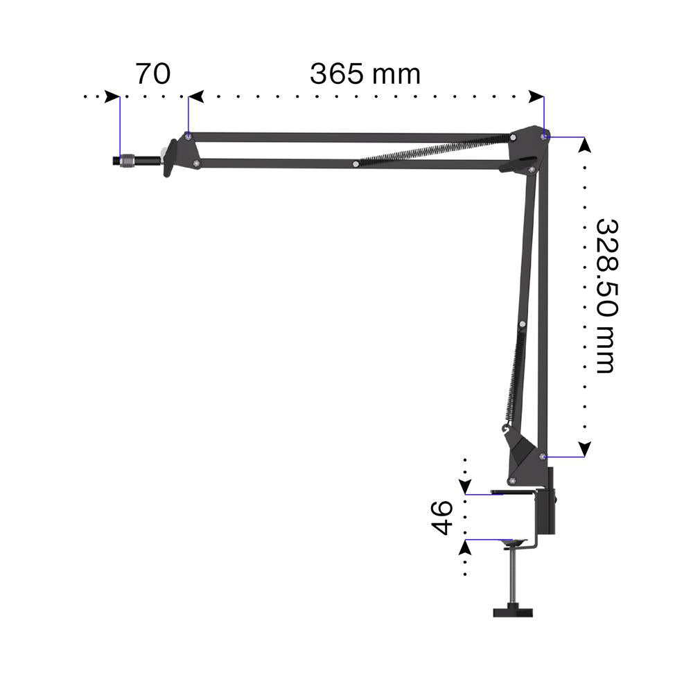 ENDORFY Streaming Boom Arm, schwarz mit integriertem USB-C Kabel