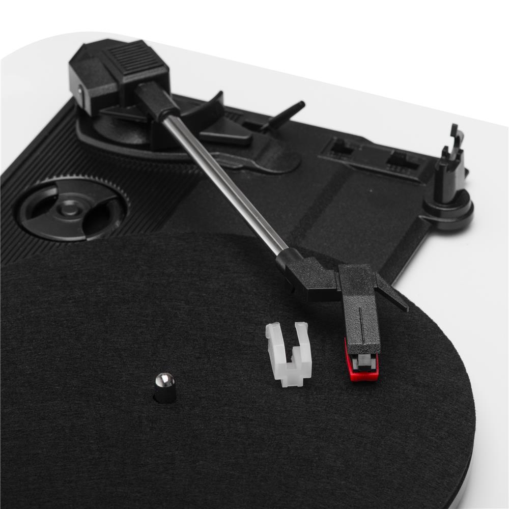 Adler AD 1914 Plattenspieler – Bluetooth, USB, Riemenantrieb & Lautsprecher in Weiß