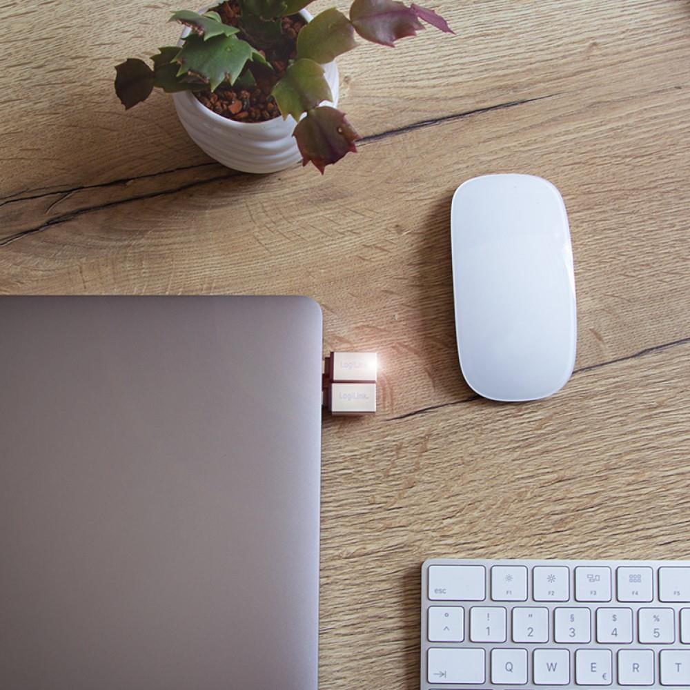 LogiLink USB-C Adapter auf USB 3.0 Buchse Alu silber