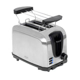 Adler AD 3222 Toaster in Silber, 1000W, mit Brötchenaufsatz, 7 Stufen und Krümelschublade