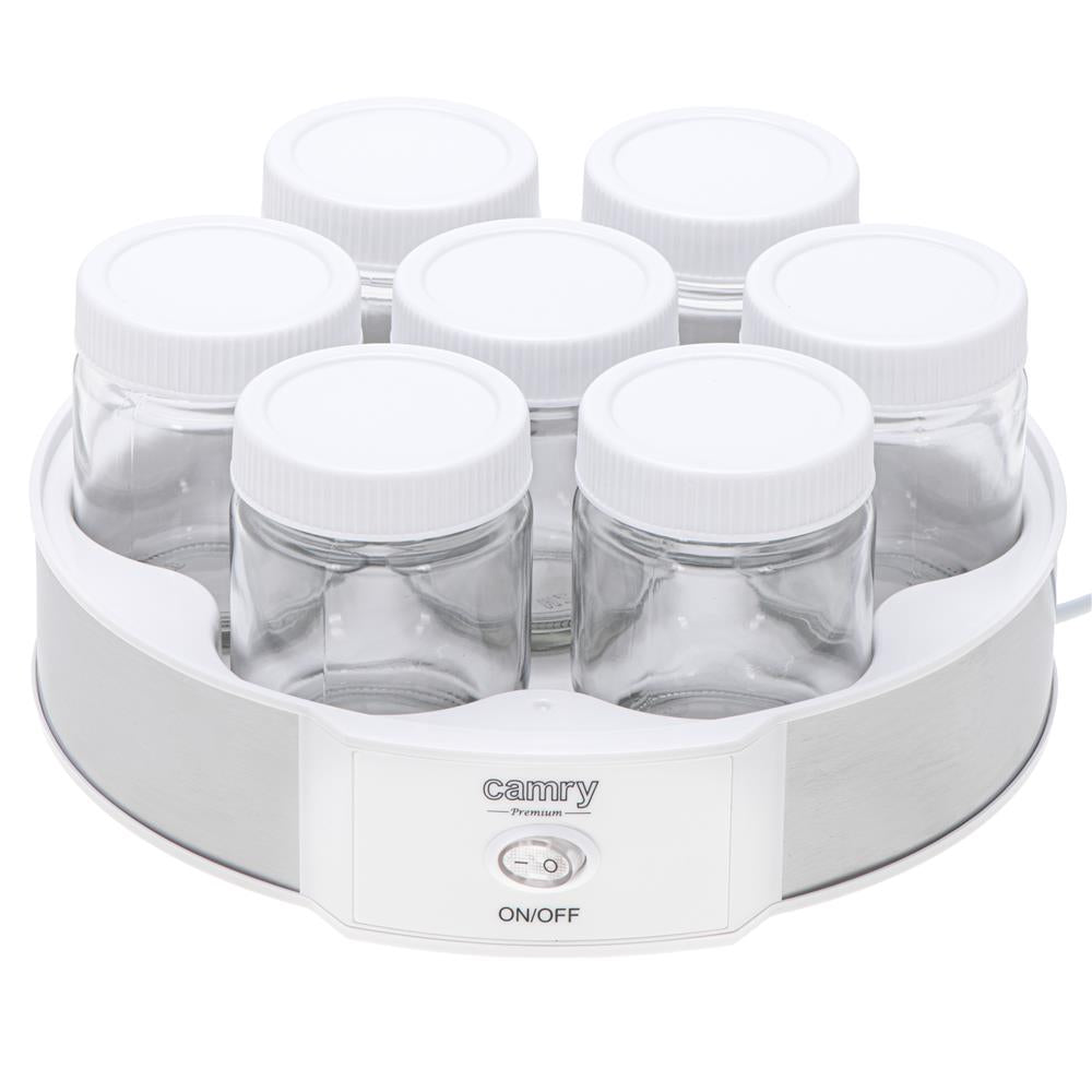 Camry CR 4519 Joghurtbereiter weiß/silber – 7 Gläser für frischen Joghurt
