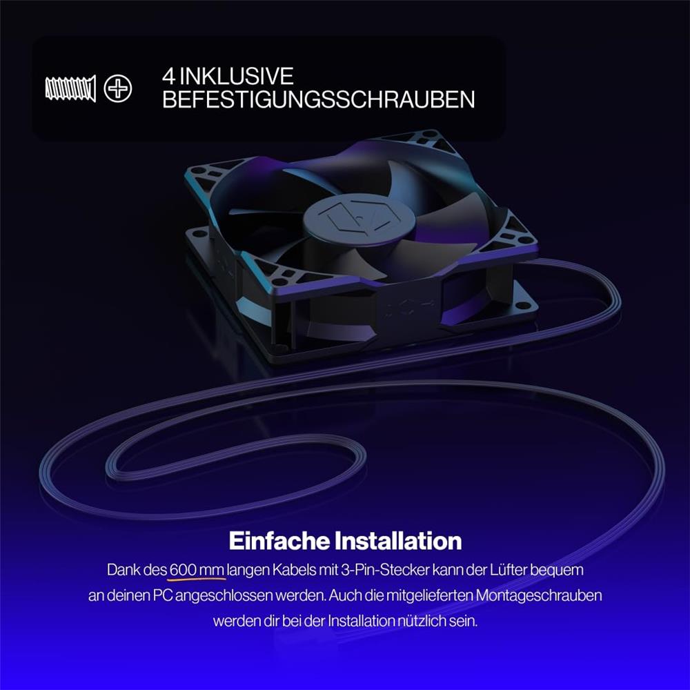 ENDORFY Zephyr 80 PC-Gehäuselüfter, 80mm | EY4A019