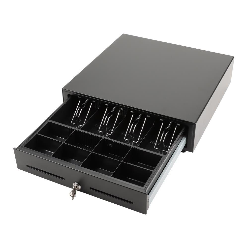 Olympia Kassenlade LD 410AT Metall Geldlade Münzfächer Scheinfächer schwarz