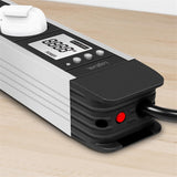 LogiLink 5-fach Steckdosenleiste mit LCD-Display für Energieverbrauch & CO₂-Emission