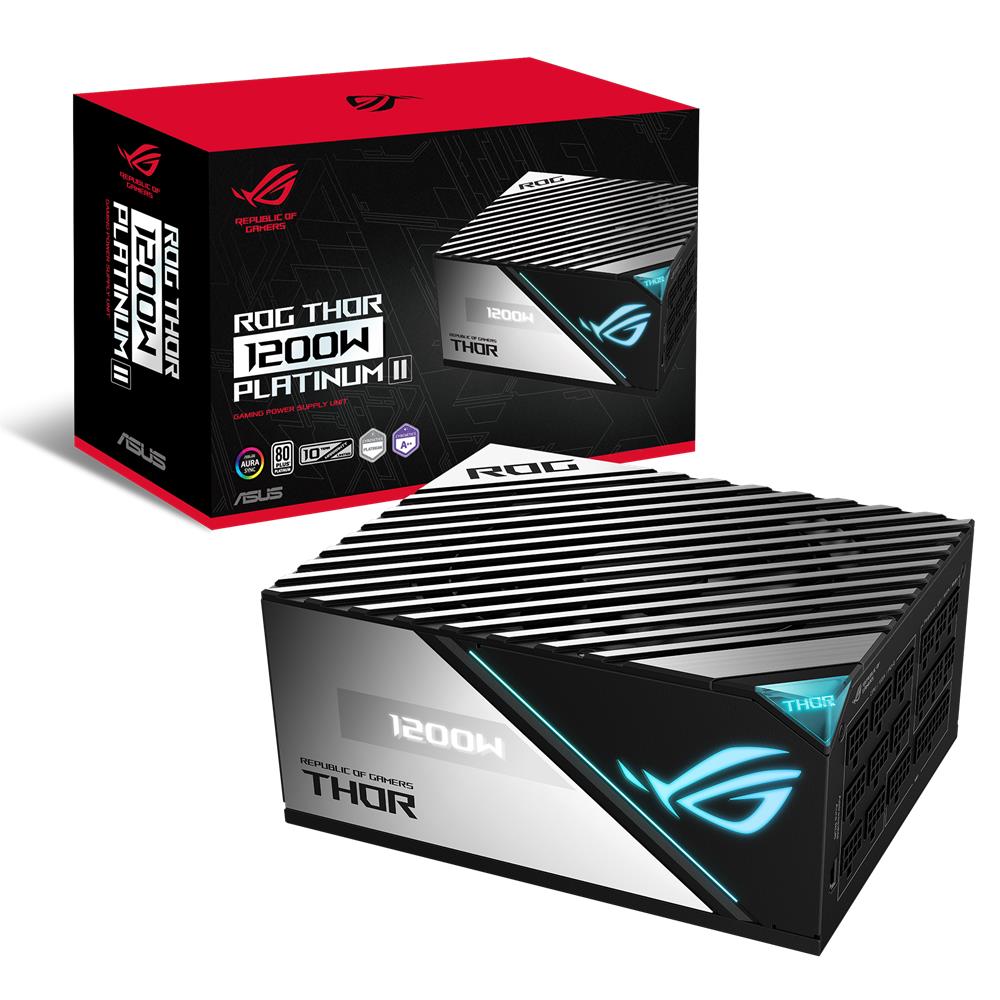 ASUS ROG Thor 1200W Platinum II Netzteil (Aura Sync, OLED Display, 0dB-Kühlung, PCIe 5.0 Ready)