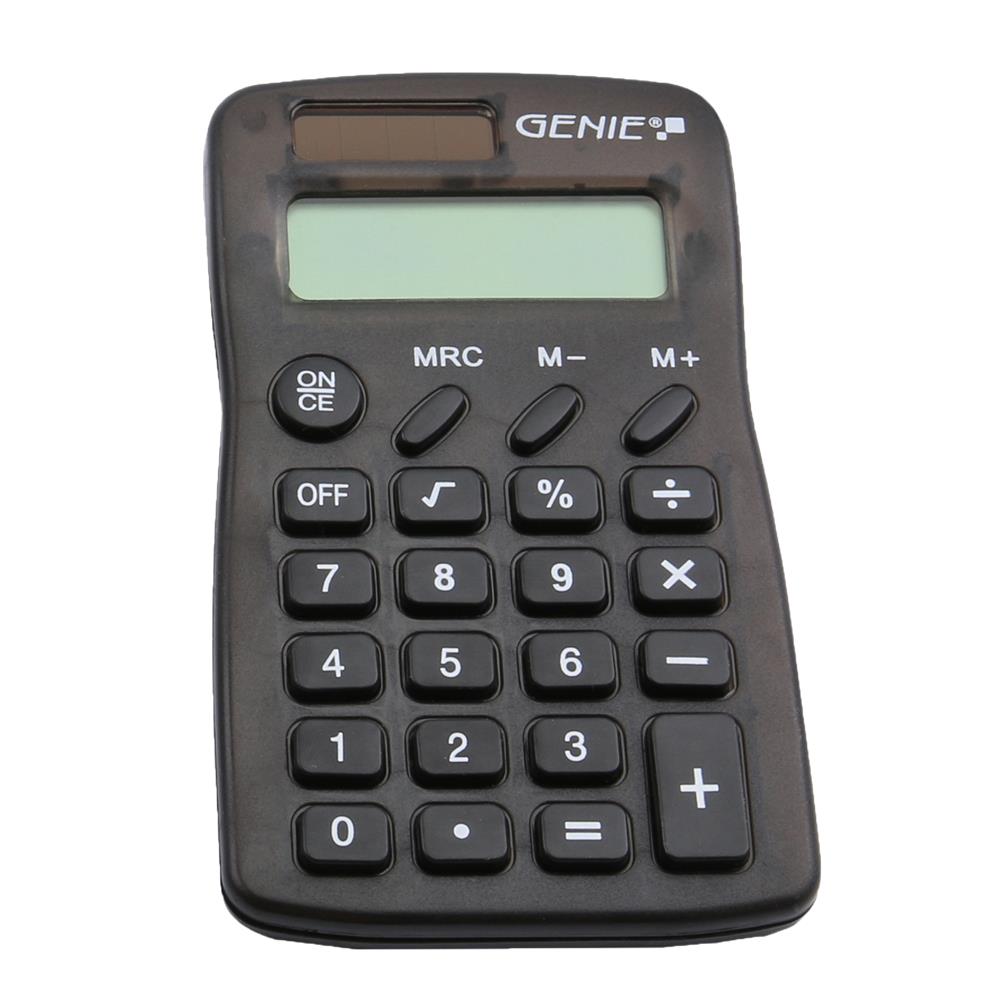 GENIE 825 S Taschenrechner mit 8-stelliger Anzeige, schwarz