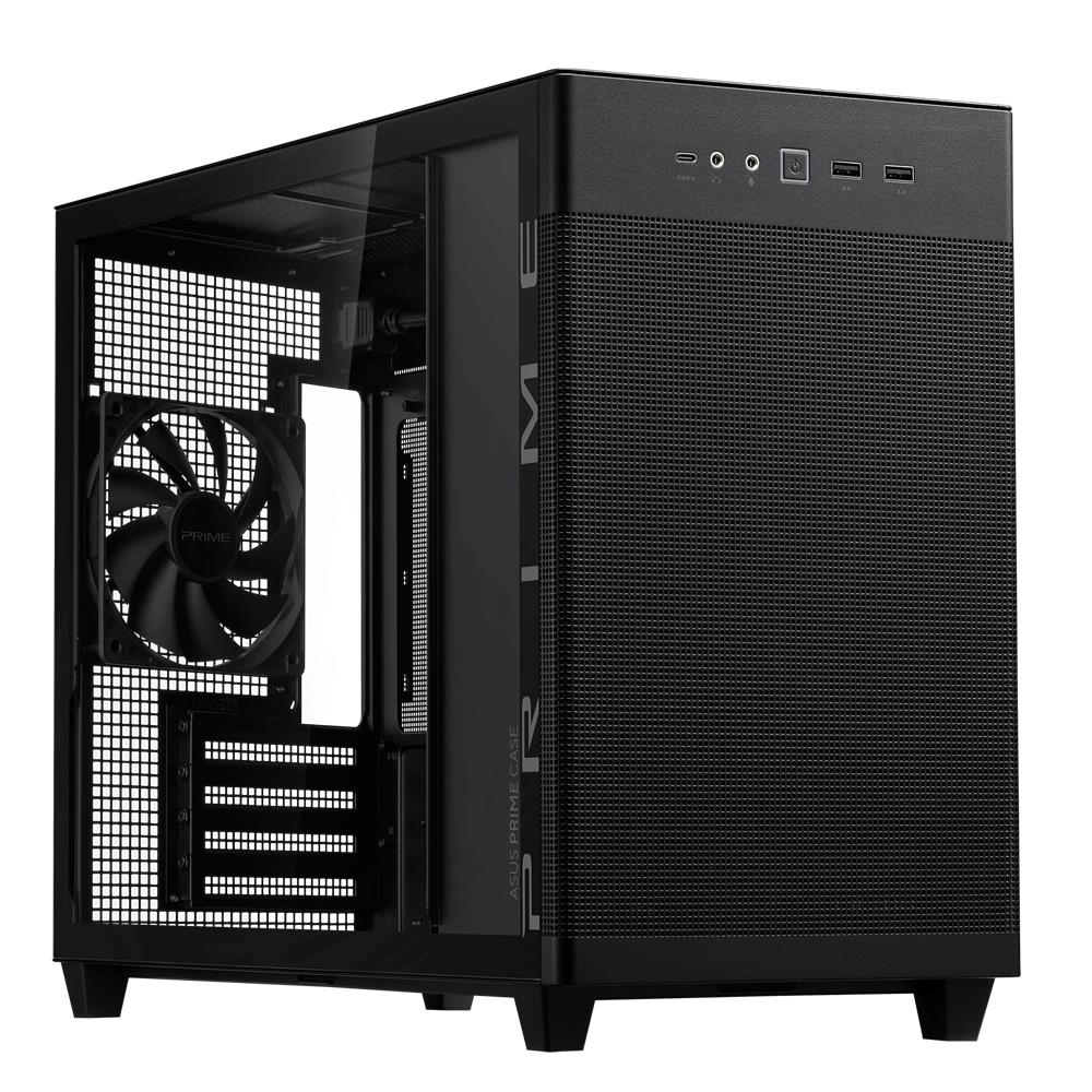 ASUS Prime AP201 Tempered Glass MicroATX Gehäuse schwarz