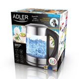 Adler AD 1247 Wasserkocher, 1,7 Liter, 2200 Watt, mit Display und Temperatureinstellung