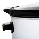 Adler AD 6413w Schongarer 5,8L Slow Cooker 3 Heizstufen Edelstahl spülmaschinenfest weiß