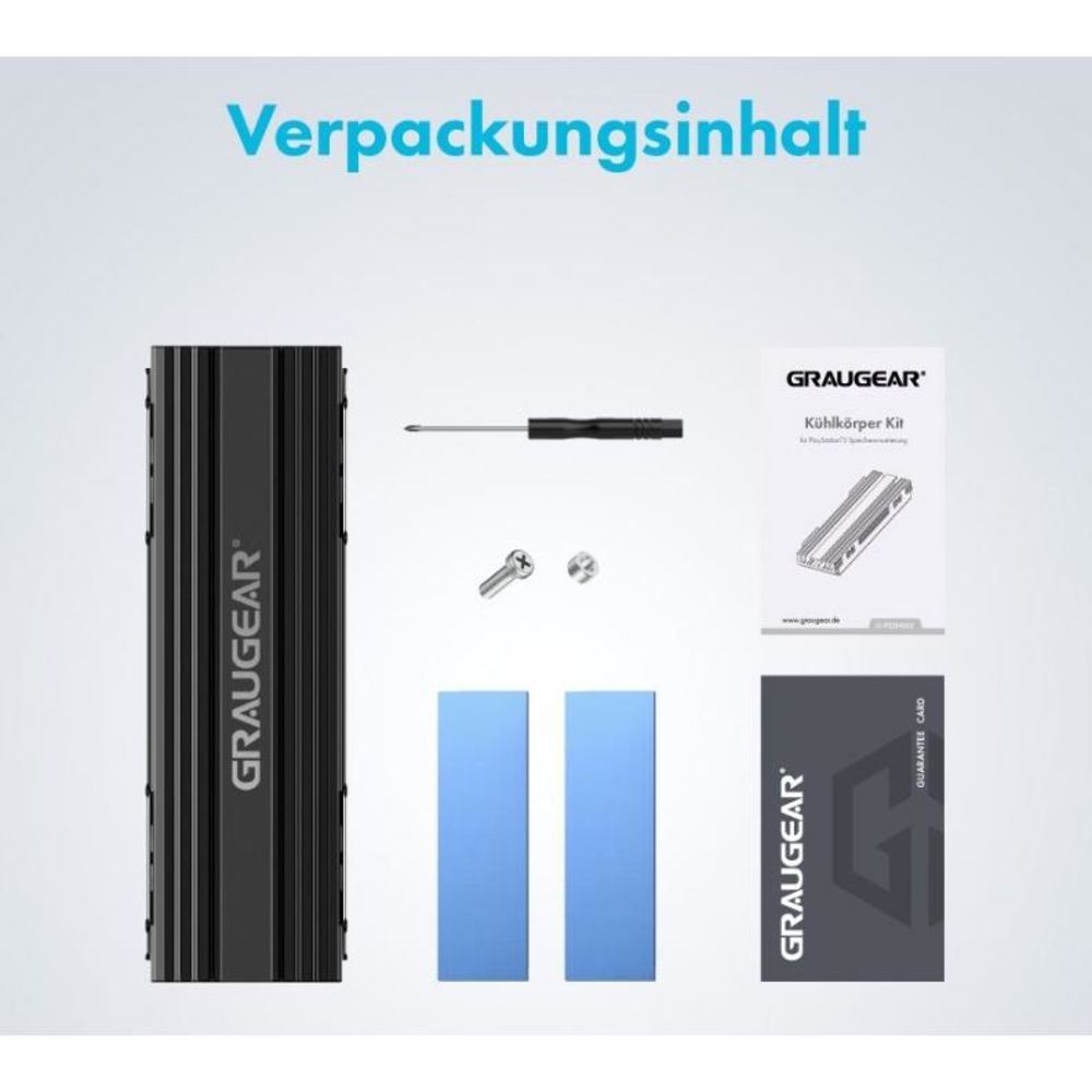 GRAUGEAR Kühlkörper Kit für PlayStation 5 M.2 SSD Speichererweiterung