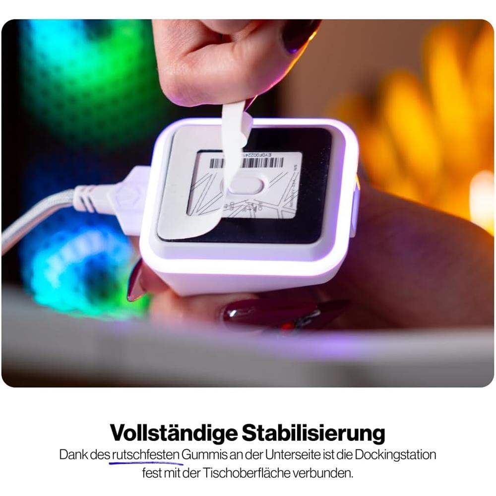 ENDORFY Maus Ladestation Mouse Dock Kompatibel LIV Wireless Gaming Maus, RGB, Weiß